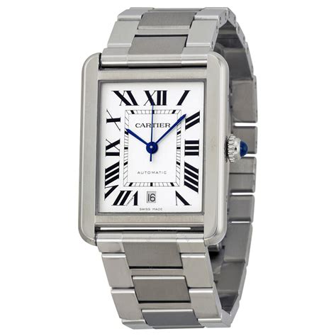 cartier tank watches for men|stainless steel cartier tank man.